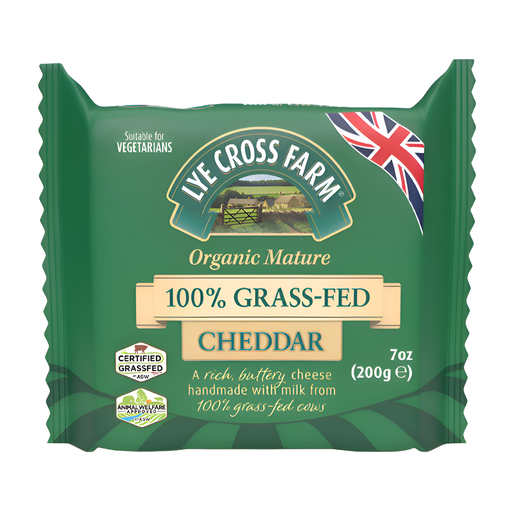 [5218] Lye Cross Organic Cheddar Block - Organic 100% GRASS FED Mature 200g