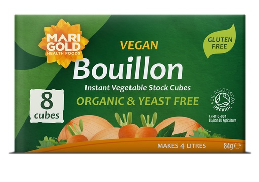 [13133] Marigold Stock Cube - Organic Green Yeast Free X 12 X 84g