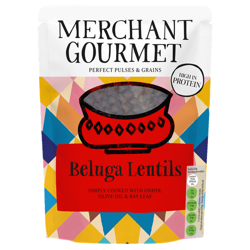 [11692] Merchant Gourmet Cooked Pulses - Beluga Lentils X 6 X 250g
