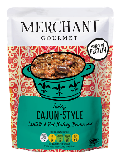 [12445] [15% OFF] Merchant Gourmet Cooked Pulses - Cajun Style Lentils X 6 X 250g