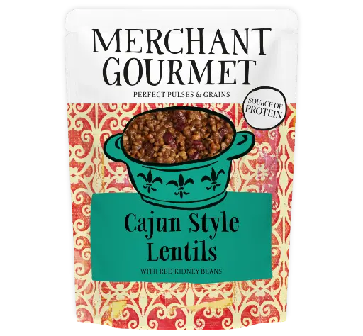 [12445] Merchant Gourmet Cooked Pulses - Cajun Style Lentils X 6 X 250g