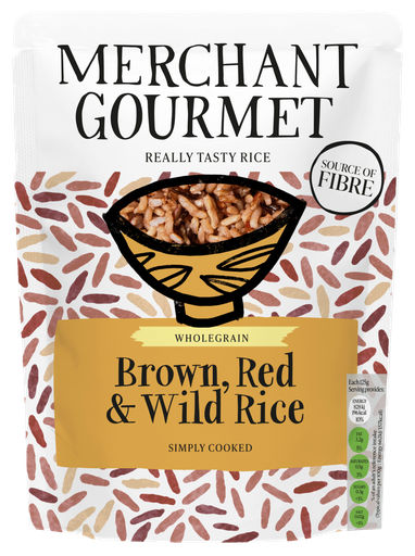 [12451] Merchant Gourmet Microwaveable Rice - Brown Red and Wild Rice X 6 X 250g