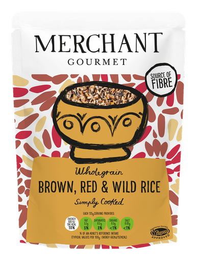 [12451] Merchant Gourmet Microwaveable Rice - Brown Red and Wild Rice X 6 X 250g