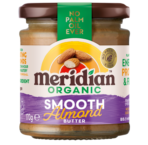 [12929] Meridian Organic Almond Butter - SMALL Smooth 100% X 6 X 170g