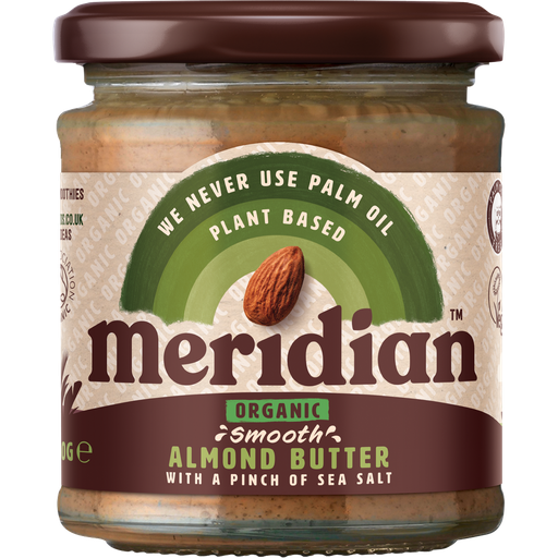 [12957] Meridian Organic Almond Butter - SMALL Smooth with Salt X 6 X 170g