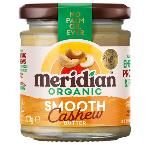 [12934] Meridian Organic Cashew Butter - SMALL Smooth 100% X 6 X 170g