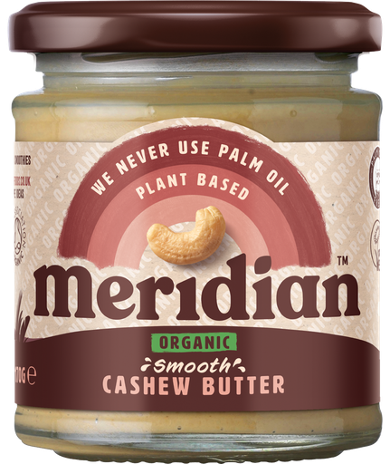 [12934] Meridian Organic Cashew Butter - SMALL Smooth 100% X 6 X 170g