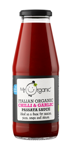 [8220] Mr Organic Passata - Chilli & Garlic Passata X 6 X 400g