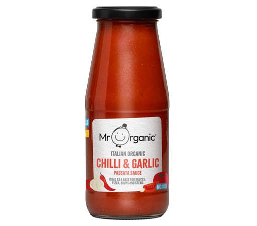 [8220] Mr Organic Passata - Chilli & Garlic Passata X 6 X 400g