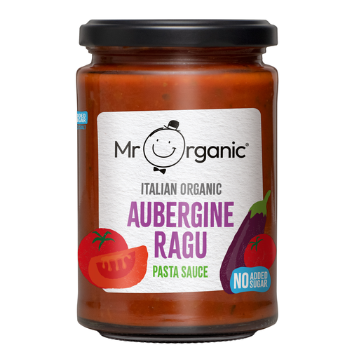 [13425] Mr Organic Pasta Sauce - JAR Aubergine Ragu X 6 X 350g