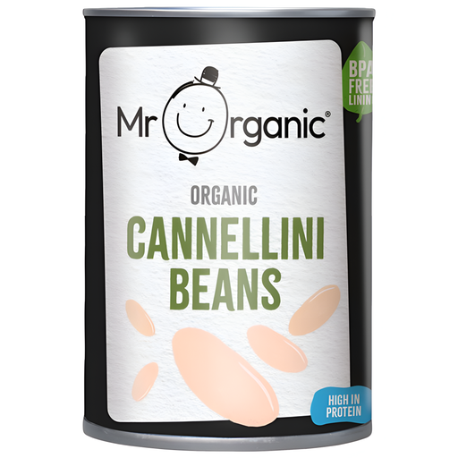 [11267] Mr Organic Vegetable & Pulse Cans - Cannellini Beans X 12 X 400g