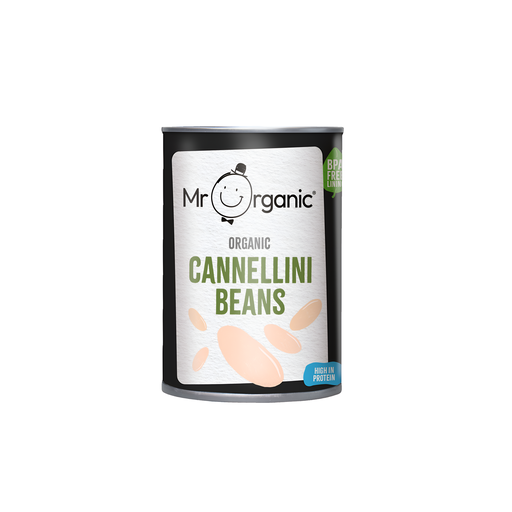 [11267] Mr Organic Vegetable & Pulse Cans - Cannellini Beans X 12 X 400g