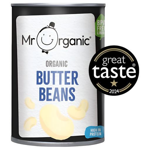 [11269] Mr Organic Vegetable & Pulse Cans - Giant White Butter Beans X 12 X 400g