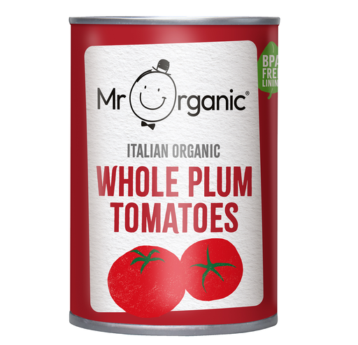 [4963] Mr Organic Vegetable Cans - Plum Tomato X 12 X 400g