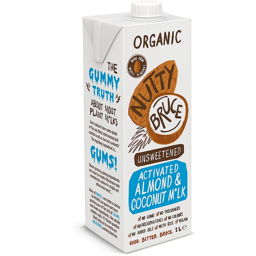 [11389] Nutty Bruce Organic Plant Based Milk - Almond and Coconut X 6 X 1L