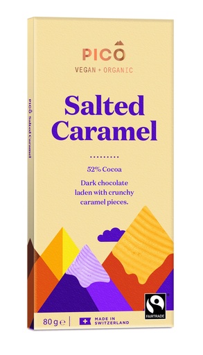 [11396] Pico Organic Vegan Chocolate - Salted Caramel Chocolate X 10 X 80g