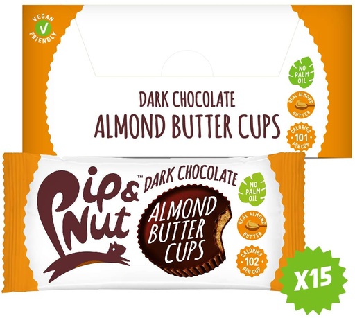 [5740] Pip and Nut Almond Butter Cups - Dark Chocolate X 15 X 31g