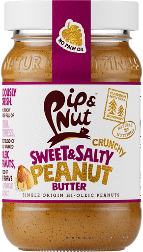 [10618] [15% OFF] Pip and Nut Peanut Butter - SMALL Sweet and Salty Crunchy X 6 X 300g