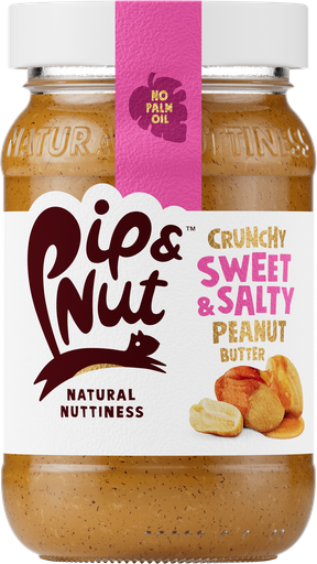 [10618] Pip and Nut Peanut Butter - SMALL Sweet and Salty Crunchy X 6 X 300g
