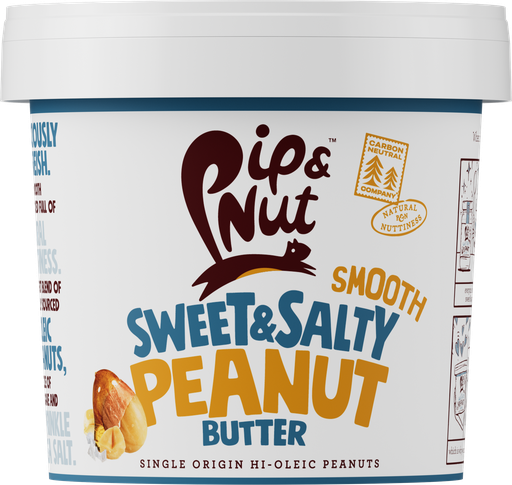 [13771] Pip and Nut Peanut Butter - LARGE Sweet and Salty Smooth X 3 X 1kg