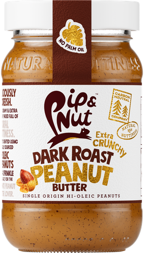 [9341] Pip and Nut Peanut Butter - SMALL Dark Roast Crunchy X 6 X 300g