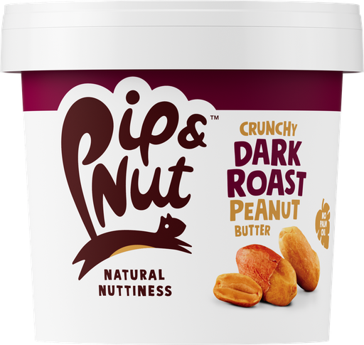 [9420] Pip and Nut Peanut Butter - LARGE Dark Roast Crunchy X 3 X 1kg