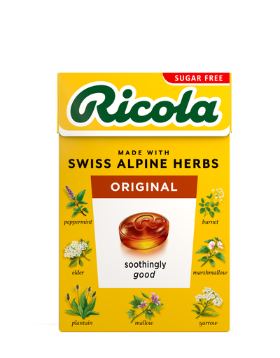 [13184] Ricola Sugar Free Cough Drops - BOX Original X 20 X 45g