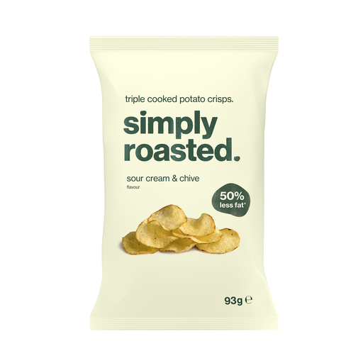 [13334] Simply Roasted Crisps - LARGE Sour Cream and Chive X 12 X 93g
