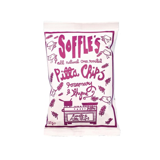 [11020] Soffles Pitta chips - Rosemary & Thyme X 9 X 165g