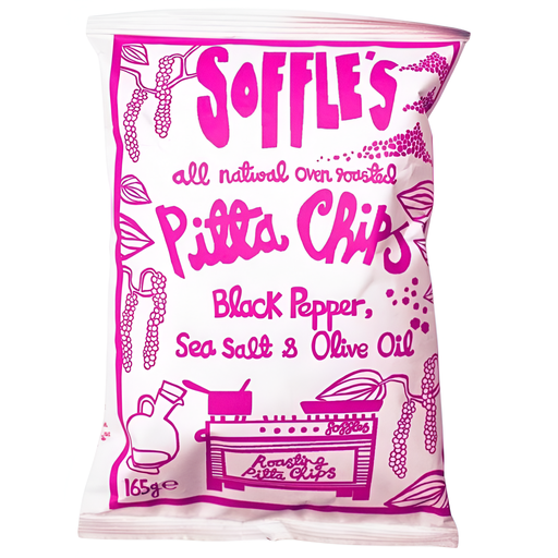 [11022] Soffles Pitta chips - Black Pepper Sea Salt & Olive Oil X 9 X 165g