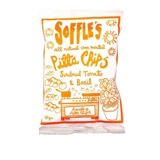 [11759] Soffles Pitta chips - Sundried Tomato & Basil X 9 X 165g