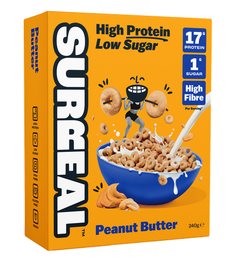 [10885] Surreal High Protein Cereal - Peanut Butter X 6 X 240g
