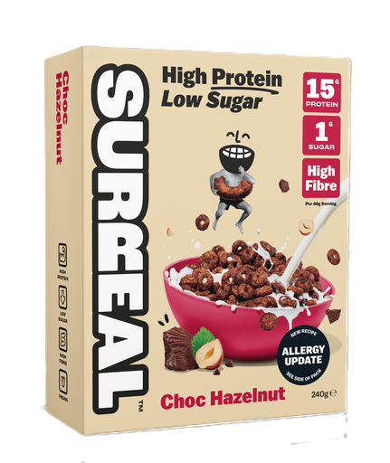 [13972] [15% OFF] Surreal High Protein Cereal - Chocolate Hazelnut Hoops X 6 X 240g