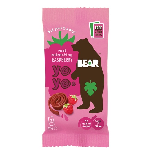 [13880] Bear Yoyo Fruit Rolls - Raspberry X 18 X 20g