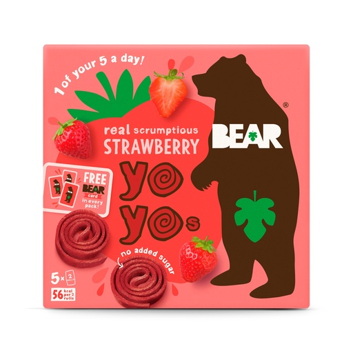 [13883] [15% OFF] Bear Yoyo Fruit Rolls MPK - Strawberry X 6 X (5x20g)