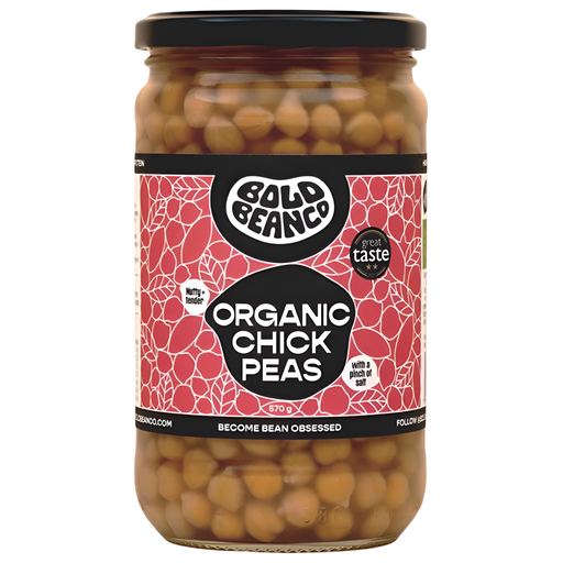 [12698] Bold Bean Co Organic Beans - SMALL Chickpeas X 6 X 570g