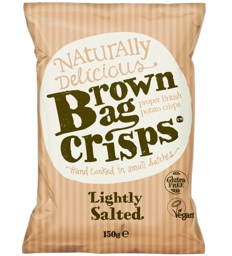 [10844] Brown Bag Crisps - LARGE  Lightly Salted X 10 X 150g