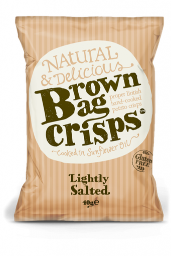 [10844] Brown Bag Crisps - Lightly Salted X 10 X 150g