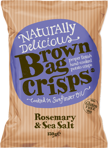 [10849] Brown Bag Crisps - LARGE  Rosemary and Sea Salt X 10 X 150g