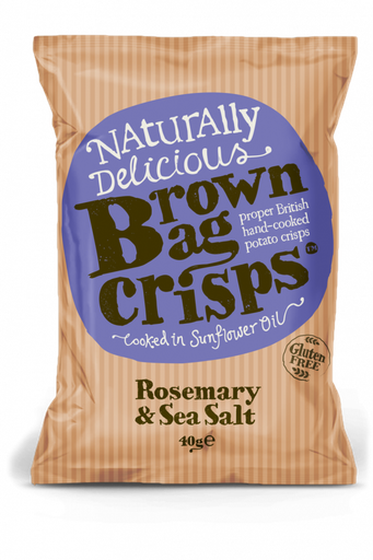 [10849] Brown Bag Crisps - Rosemary and Sea Salt X 10 X 150g