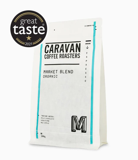 [10608] [20% OFF] Caravan Coffee Roasters - GROUND Organic Market Blend X 6 X 200g