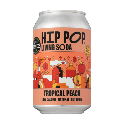 [12811] [20% OFF] Hip Pop Gut Lovin Soda - Tropical Peach X 12 X 330ml