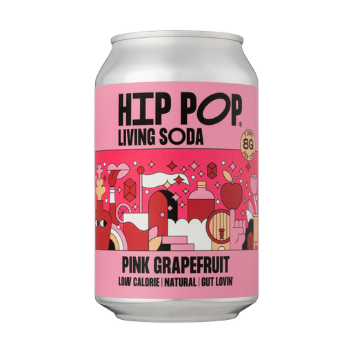 [12812] [20% OFF] Hip Pop Gut Lovin Soda - Pink Grapefruit X 12 X 330ml