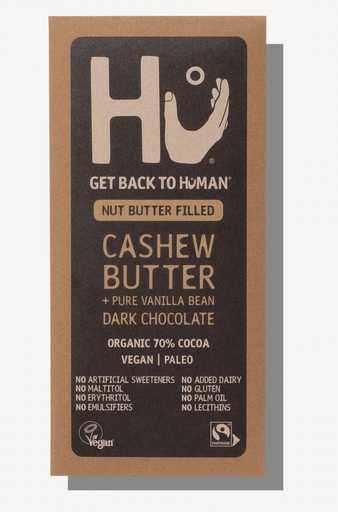 [10369] Hu Kitchen Vegan Chocolate - Cashew Butter & Vanilla Dark X 12 X 60g
