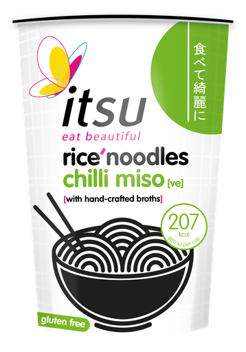 [12101] Itsu Noodles Cup - Chilli Miso n Spring onion X 6 X 63g