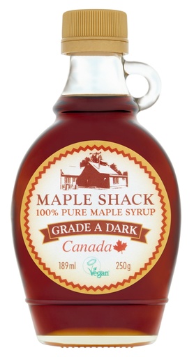 [11154] Maple Shack Pure Maple Syrup - Grade A Dark Robust Taste X 12 X 250g