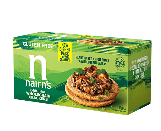 [5630] [20% OFF] Nairns Gluten Free Crackers - Wholegrain Crackers X 8 X 160g