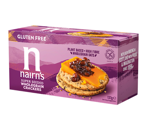[5633] [20% OFF] Nairns Gluten Free Crackers - Wholegrain Super Seeded Crackers X 8 X 137g