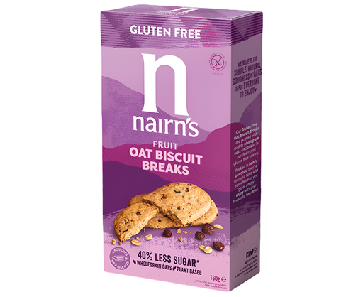 [12366] Nairns Oat Biscuits - GF Oats and Fruit Breaks X 7 X 160g
