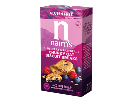 [8310] [20% OFF] Nairns Oat Biscuits - Blueberry & Raspberry Chunky X 160g X 6